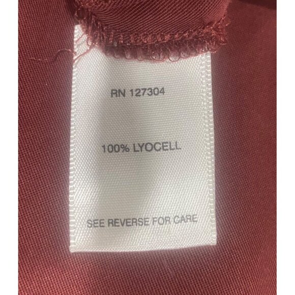 John Mark Oversized Shirt Womens XL red 3/4 sleeve Pullover Boho Travel Casual - Picture 16 of 16